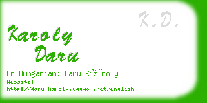 karoly daru business card